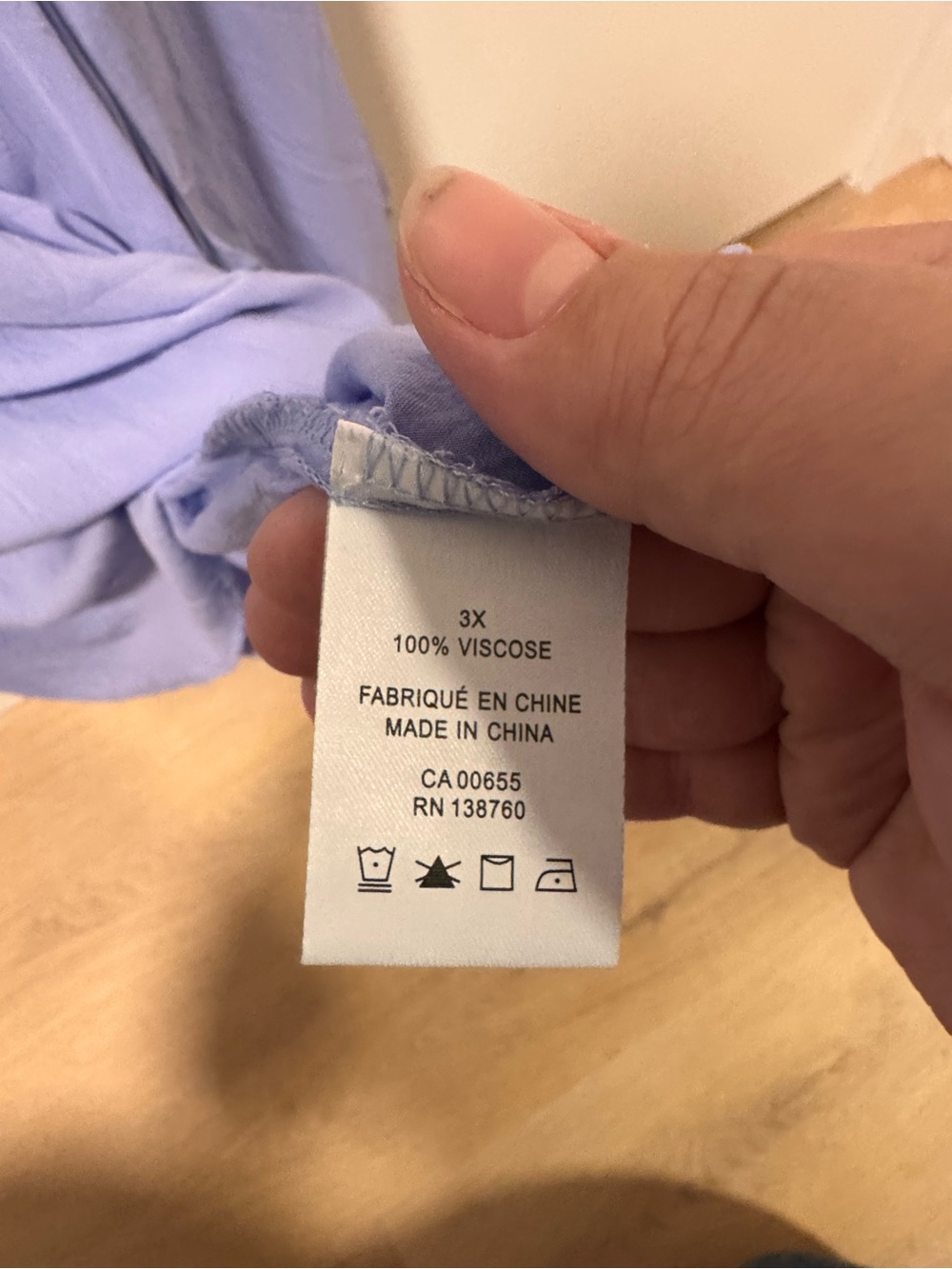 Women's Lavender Peasant Blouse 3X - Picture 3 of 4